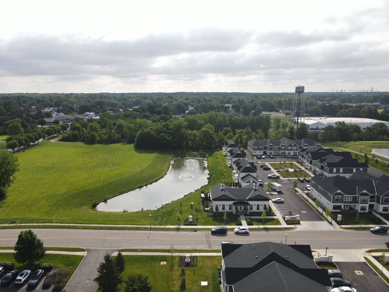 West Aerial — Full Site Overview Looking West